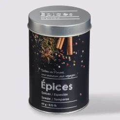 Boîte à épices 60g métal, Noir
