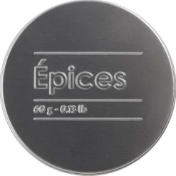 Boîte à épices 60g métal, Noir