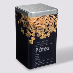 Boîte à pâtes 500g métal, Noir