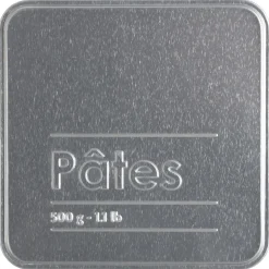 Boîte à pâtes 500g métal, Noir