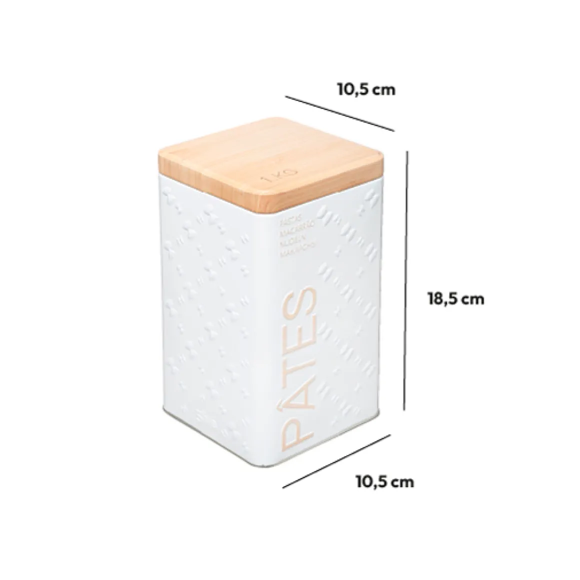 Boîte à pâtes 1kg, Blanc