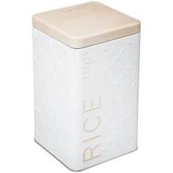 Boîte à riz en métal, Blanc