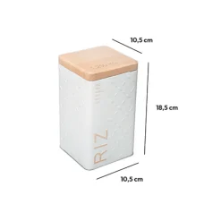 Boîte à riz en métal, Blanc