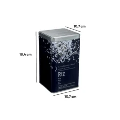 Boîte à riz en métal, Noir