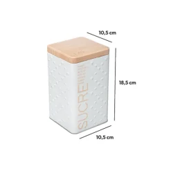 Boîte à sucre poudre métal, Blanc