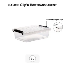 Boîte basse avec couvercle 3L