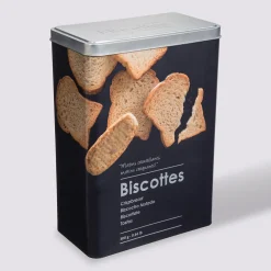 Boîte biscotte métall, Noir