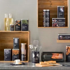 Boîte biscotte métall, Noir