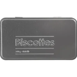 Boîte biscotte métall, Noir