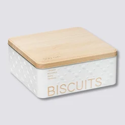 Boîte biscuits métal, Blanc