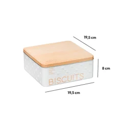 Boîte biscuits métal, Blanc