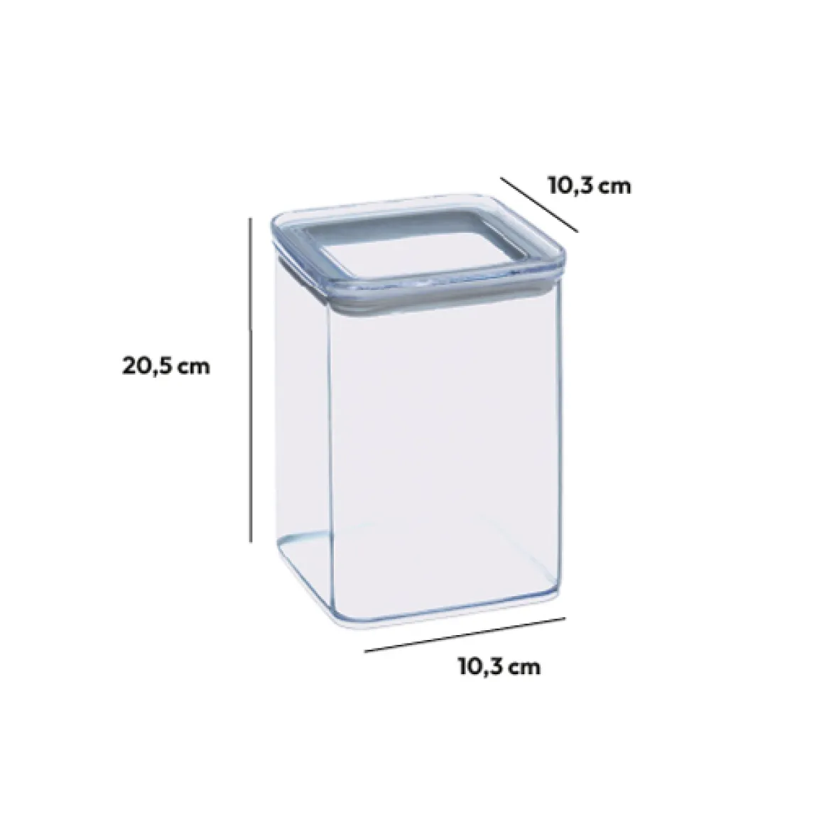 Boîte carrée hermétique 1L