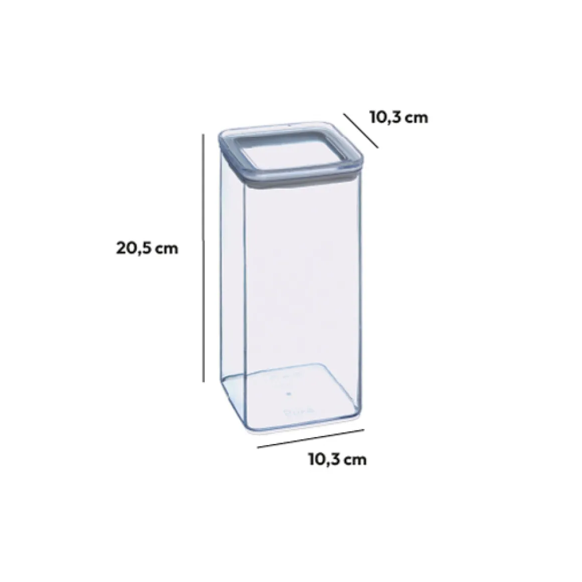 Boîte carrée hermétique 1,5L