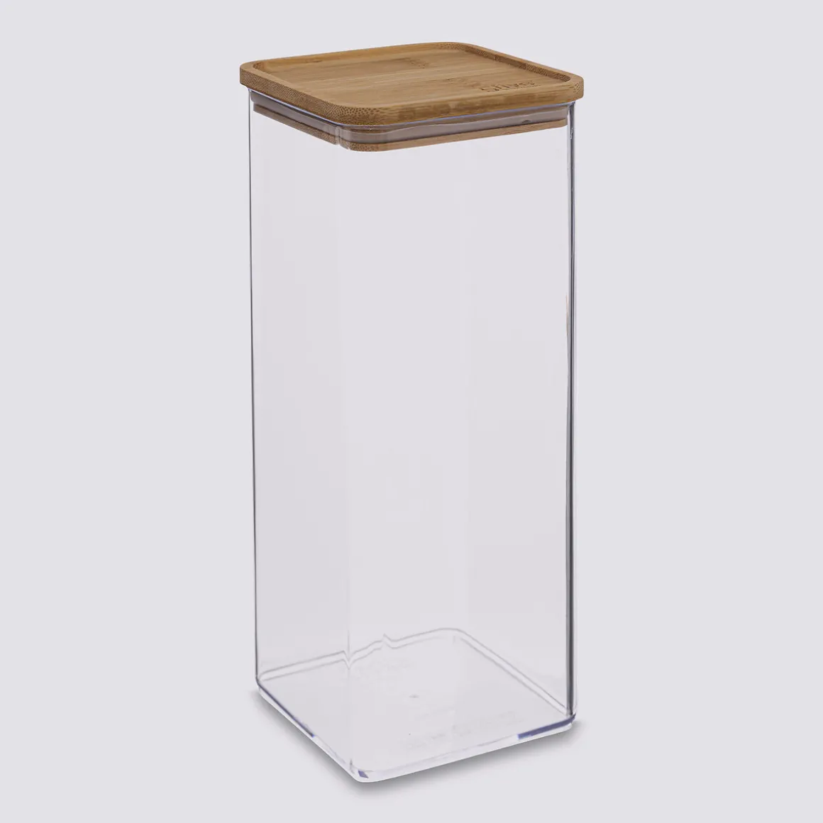 Boîte de conservation carrée couvercle bambou, 2L