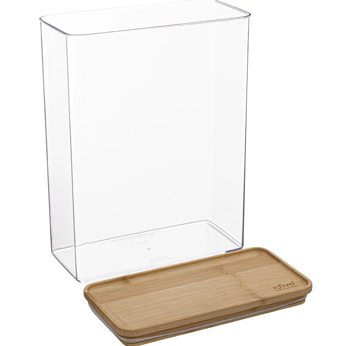 Boîte de conservation rect couvercle bambou, 4,3L