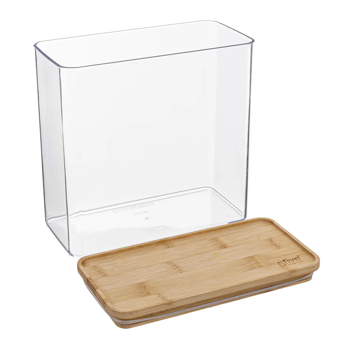 Boîte de conservation rect couvercle bambou, 3L