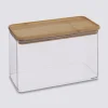 Boîte de conservation rect couvercle bambou, 2L