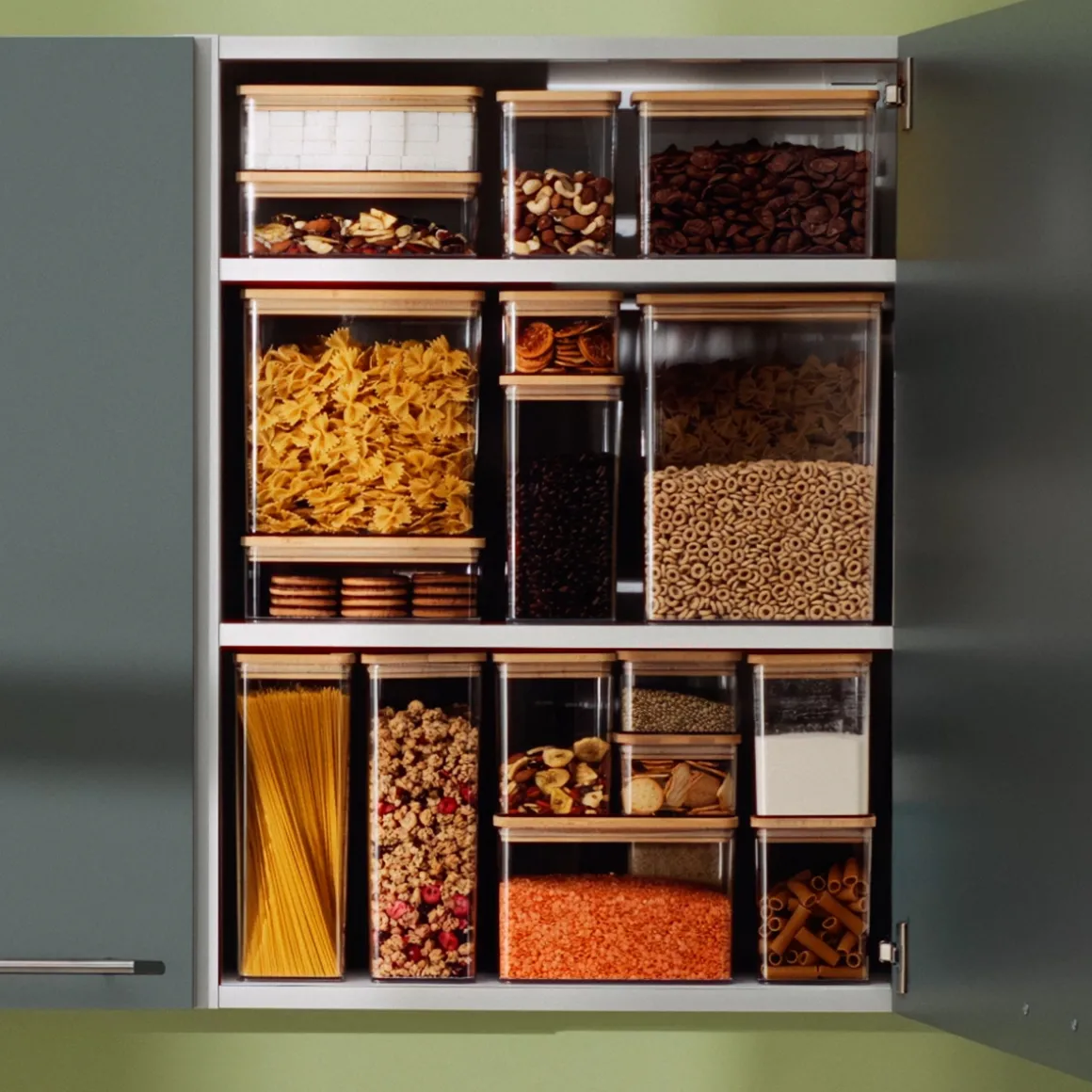 Boîte de conservation rect couvercle bambou, 2L