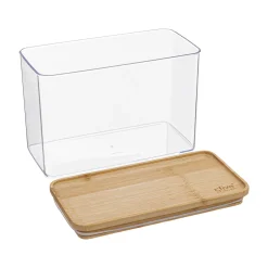 Boîte de conservation rect couvercle bambou, 2L