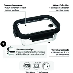 Boîte de conservation verre, 0,5L