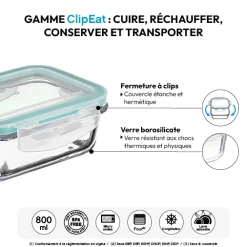 Boîte de conservation verre 0,8L