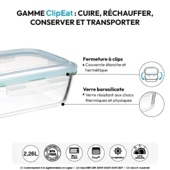 Boîte de conservation verre 2,26L