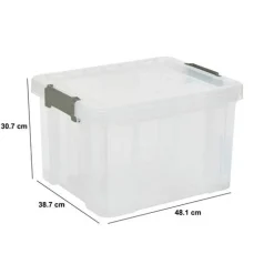 Boîte de rangement, 35L, Transparent