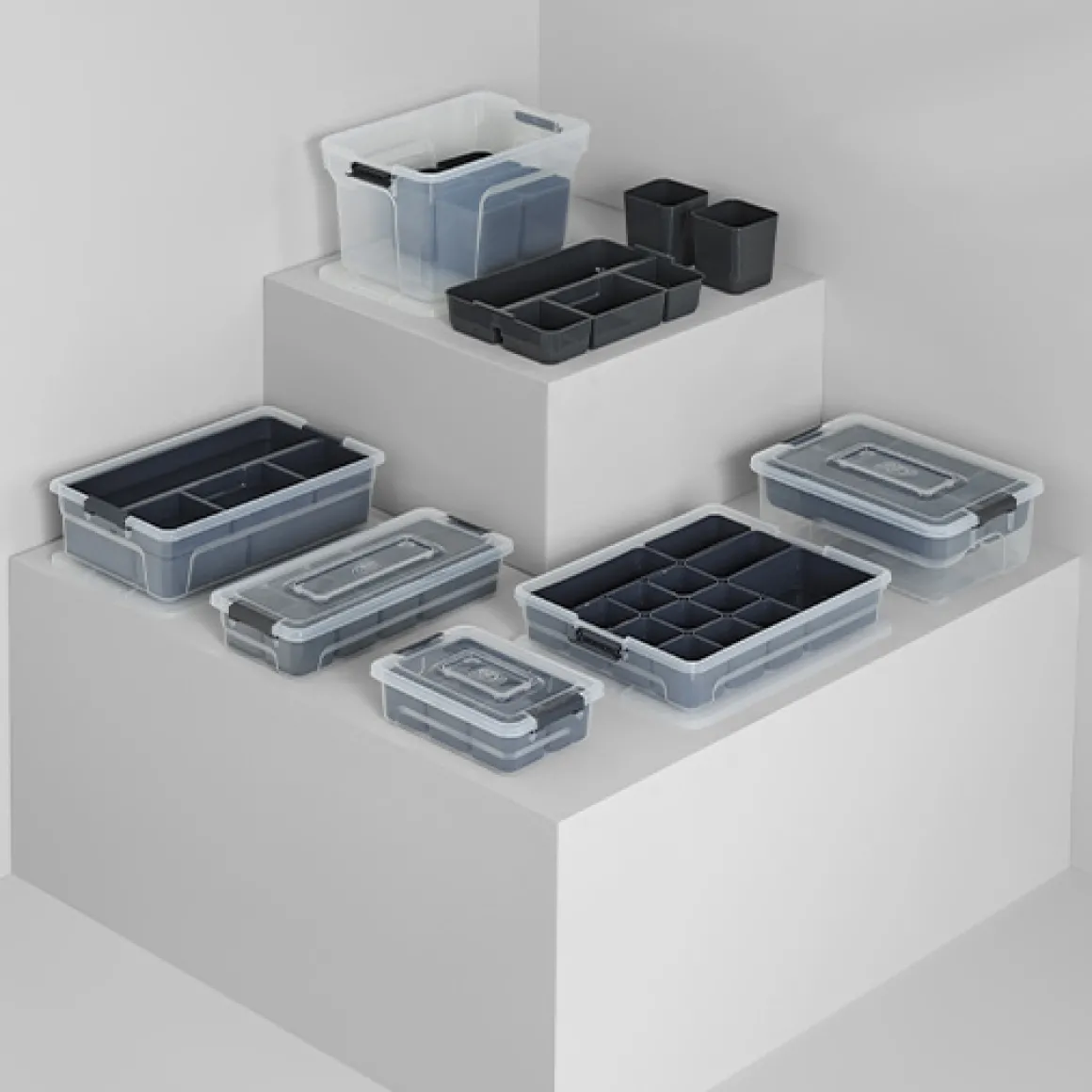 Boîte en plastique compartimentée 5L