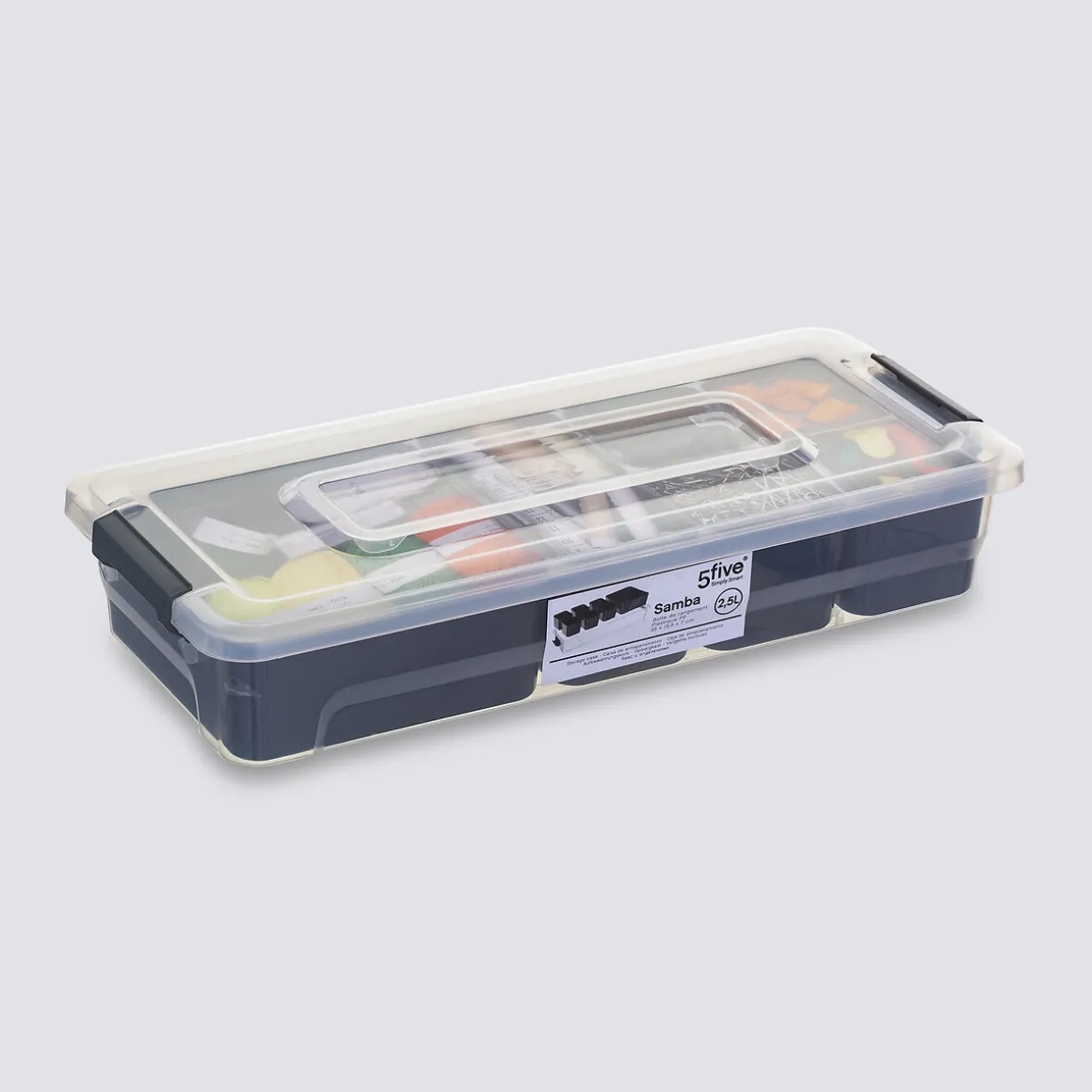 Boîte en plastique compartimentée 2,5L