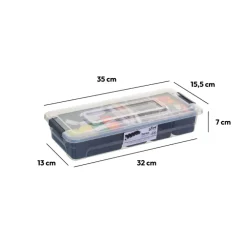 Boîte en plastique compartimentée 2,5L