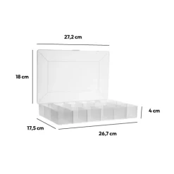 Boîte en plastique compartimentée, Grand format