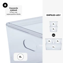Boîte en plastique, 4L