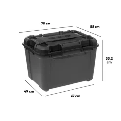 Boîte en plastique 160L, Noir