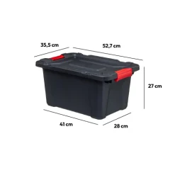 Boîte en plastique 30L, Noir