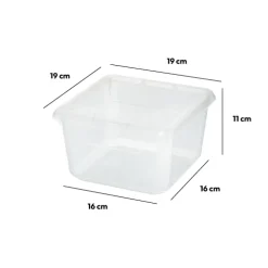 Boîte en plastique transparente 2,6L