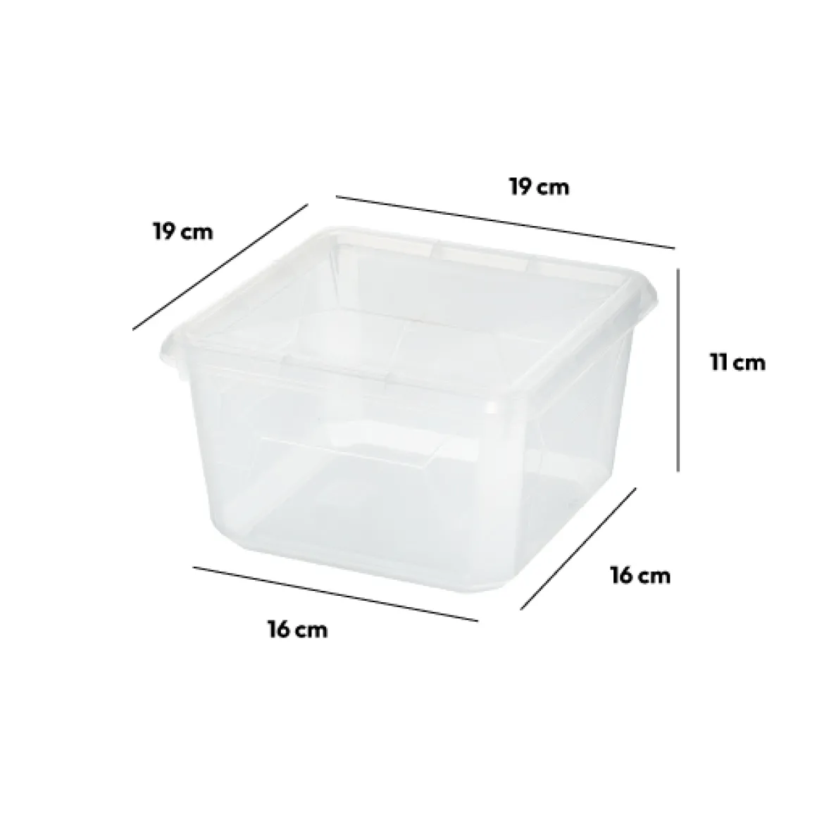 Boîte en plastique transparente 2,6L