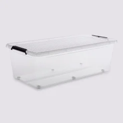 Boîte en plastique transparente 55L