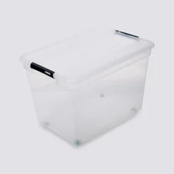 Boîte en plastique transparente 80L
