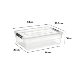 Boîte en plastique transparente 26,5L