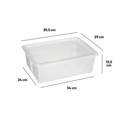 Boîte en plastique transparente 11L