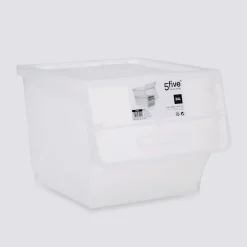 Boîte en plastique transparente à ouverture frontale 34L