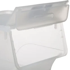 Boîte en plastique transparente à ouverture frontale 34L