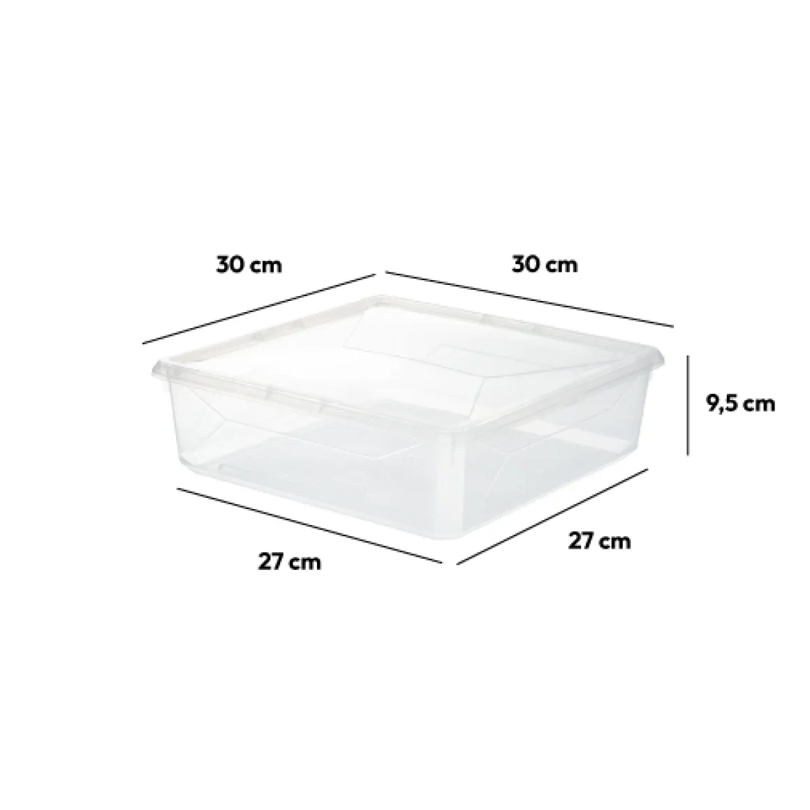 Boîte en plastique transparente 6,2L