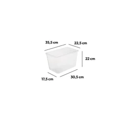 Boîte en plastique transparente 12,2L