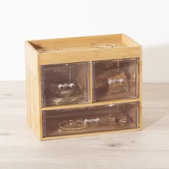 Boîte organiseur 3 tiroirs transparents