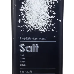 Boîte sel 1kg métal, Noir
