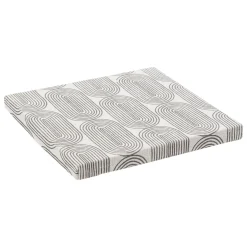 Boîte tissu 31x31cm, Gris avec motifs