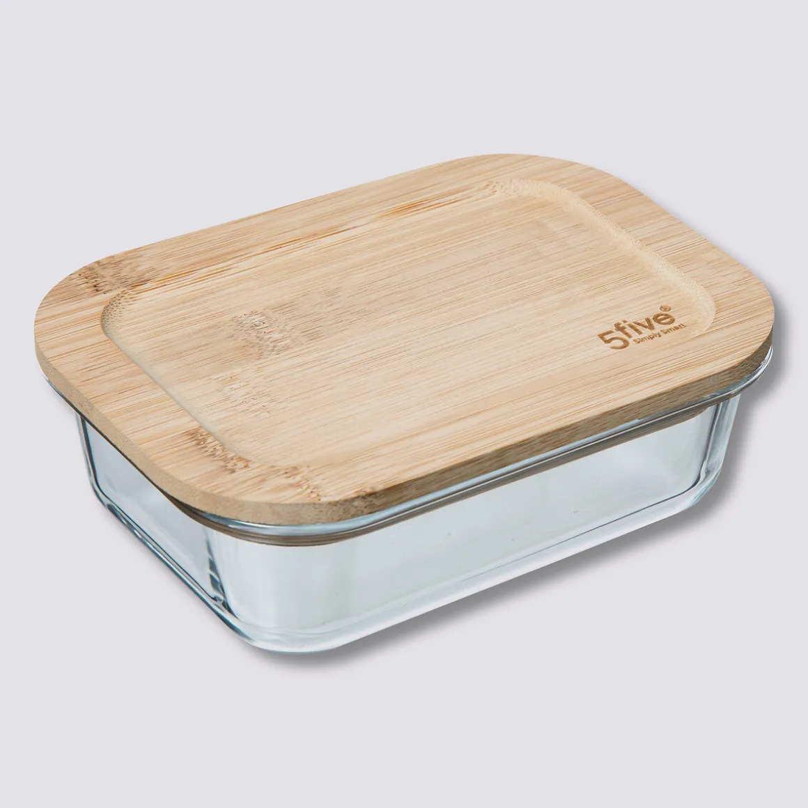 Boîte verre couvercle bambou 1L