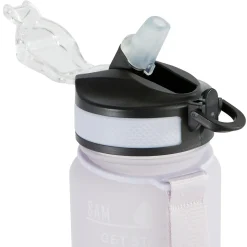 Bouteille avec paille en silicone intégrée - 1L