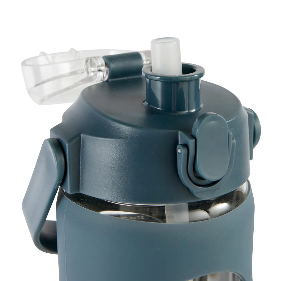 Bouteille verre et silicone + paille et housse - 1L
